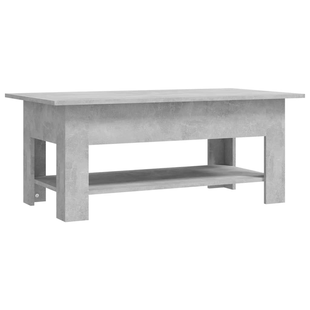 Table basse gris béton 102x55x42 cm bois d'ingénierie - XIOS
