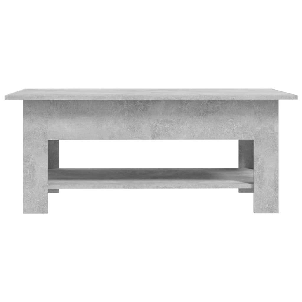 Table basse gris béton 102x55x42 cm bois d'ingénierie - XIOS