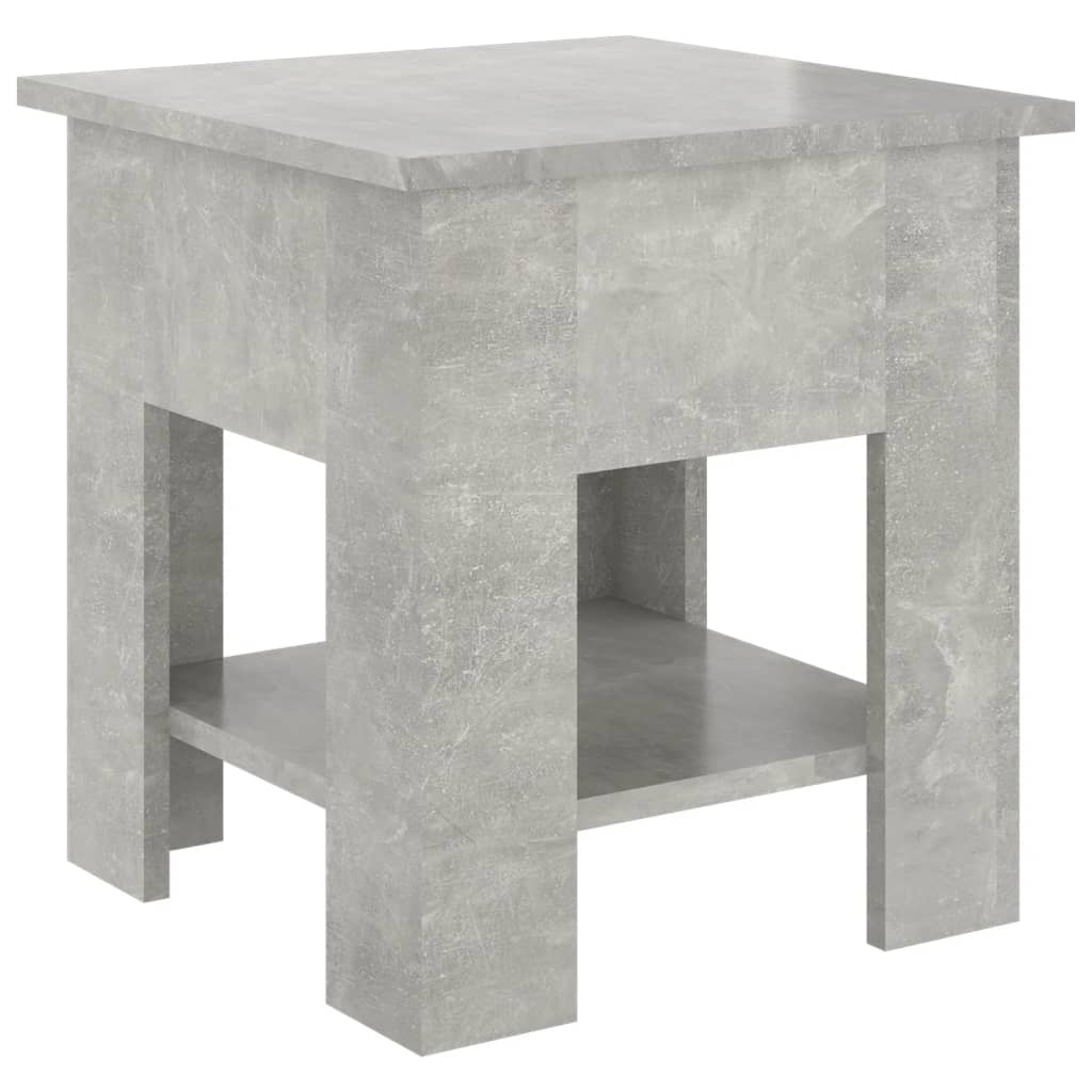 Table basse gris béton 40x40x42 cm bois d'ingénierie - XIOS