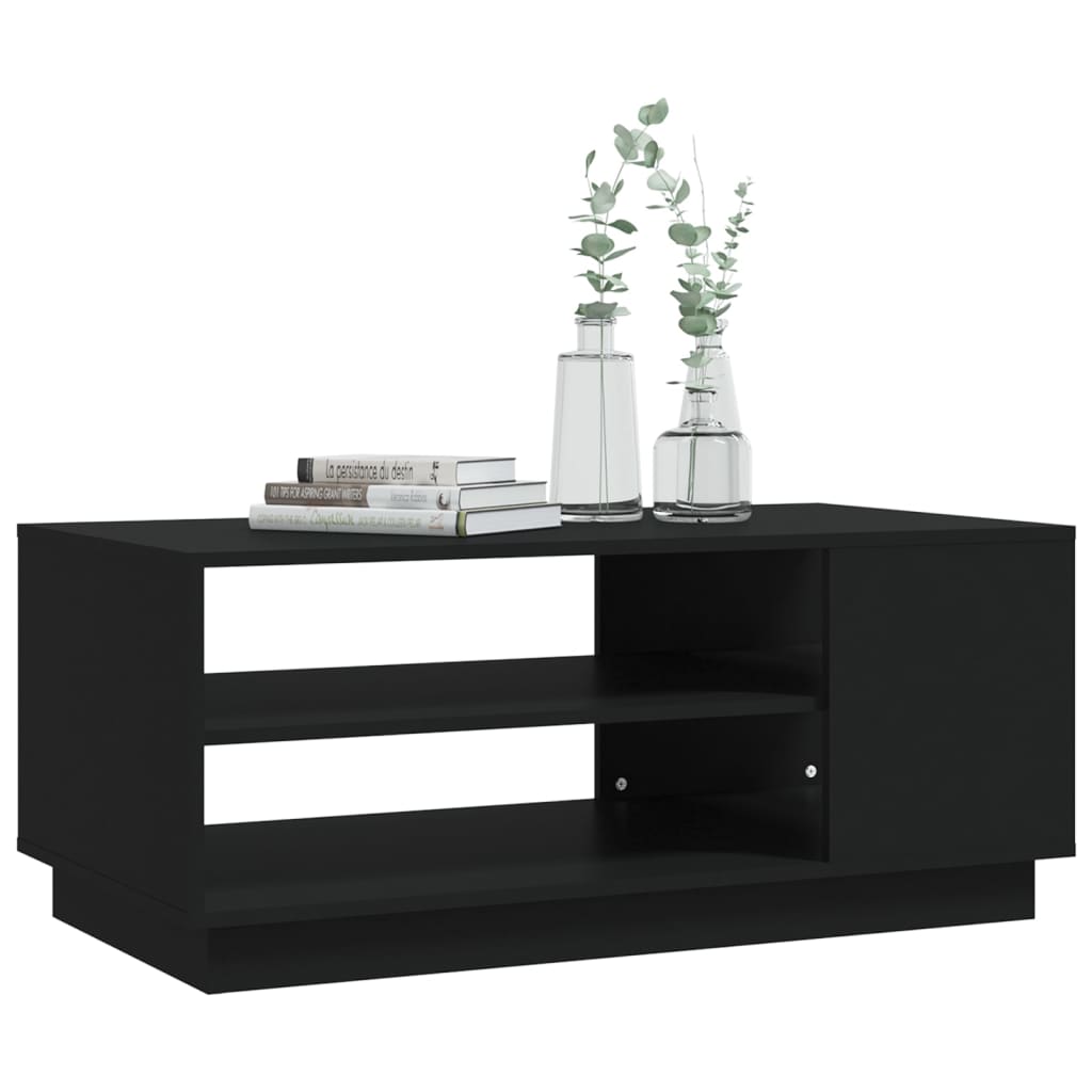 Table basse noir 102x55x43 cm bois d'ingénierie - XIOS