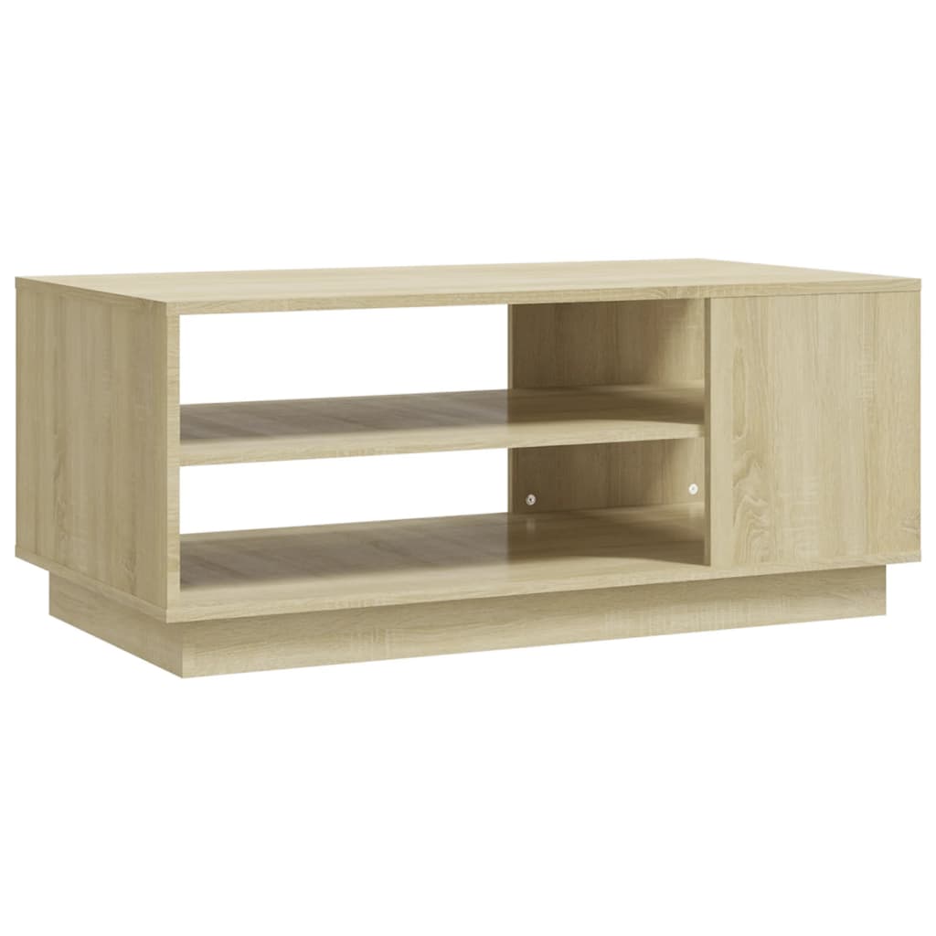 Table basse chêne sonoma 102x55x43 cm bois d'ingénierie - XIOS