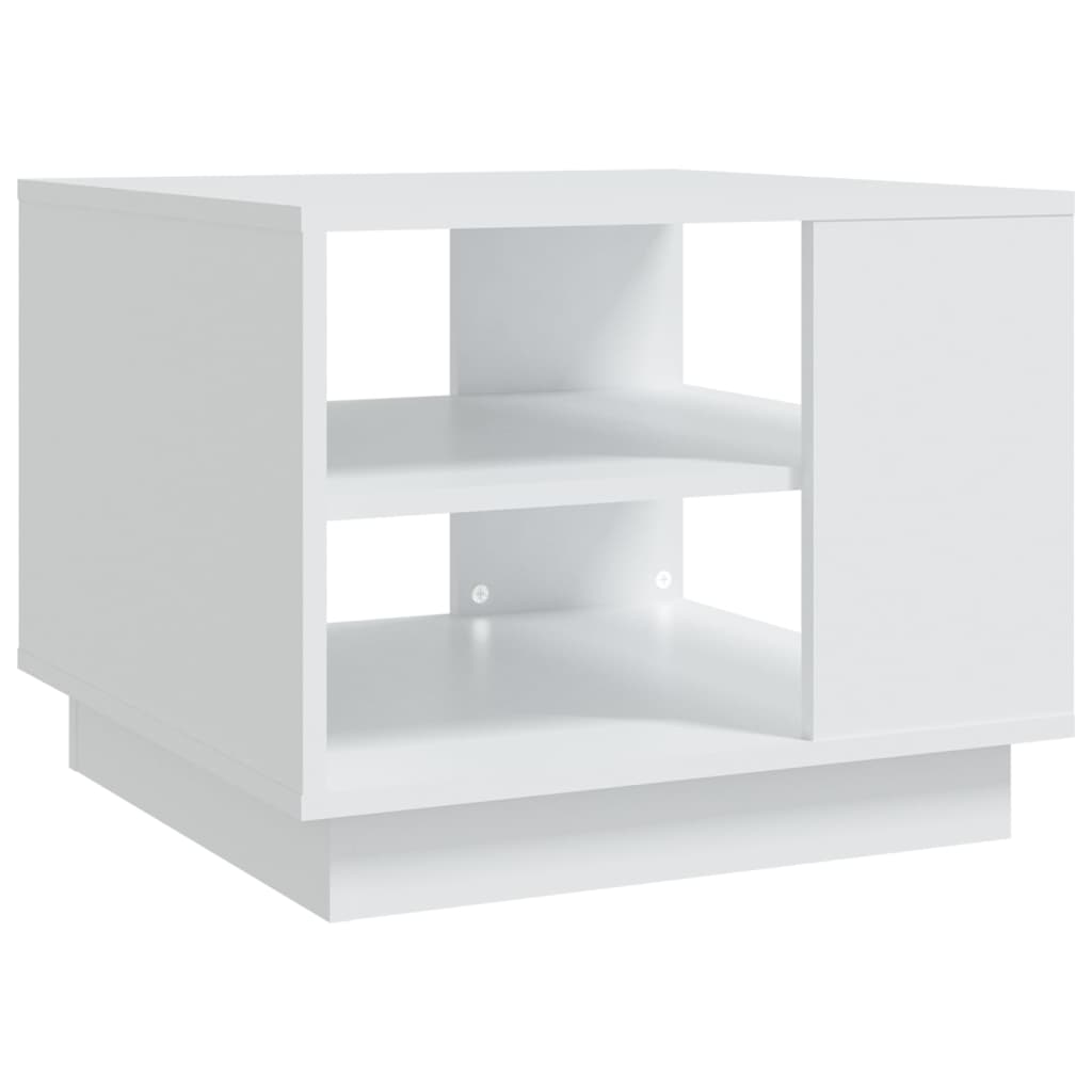 Table basse blanc 55x55x43 cm bois d'ingénierie - XIOS