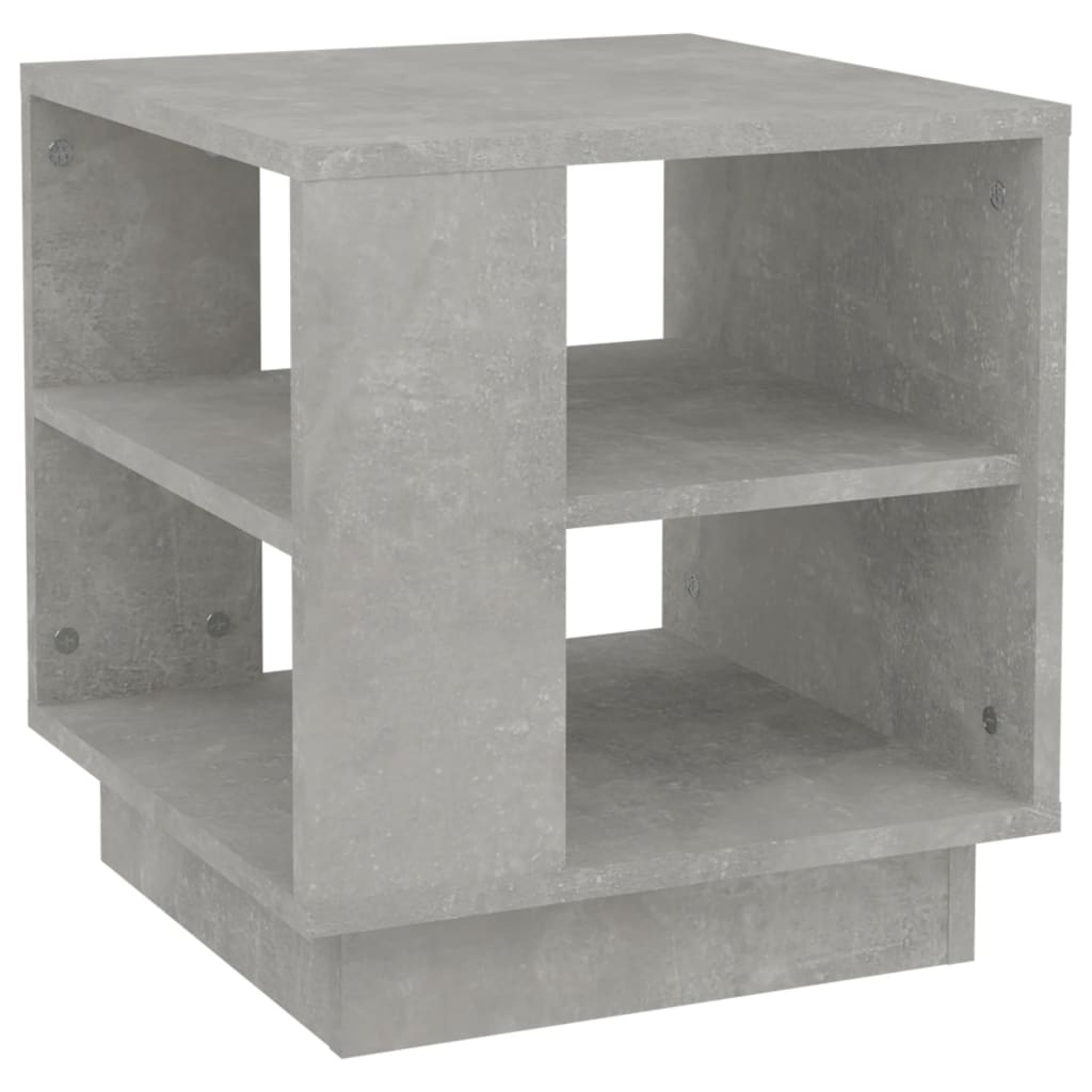 Table basse gris béton 40x40x43 cm bois d'ingénierie - XIOS