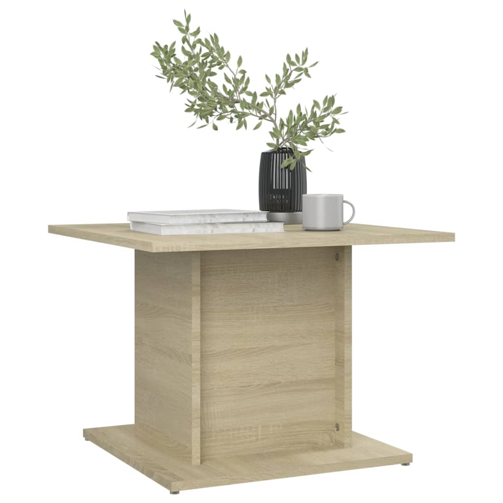 Table basse chêne sonoma 55,5x55,5x40 cm bois d'ingénierie - XIOS