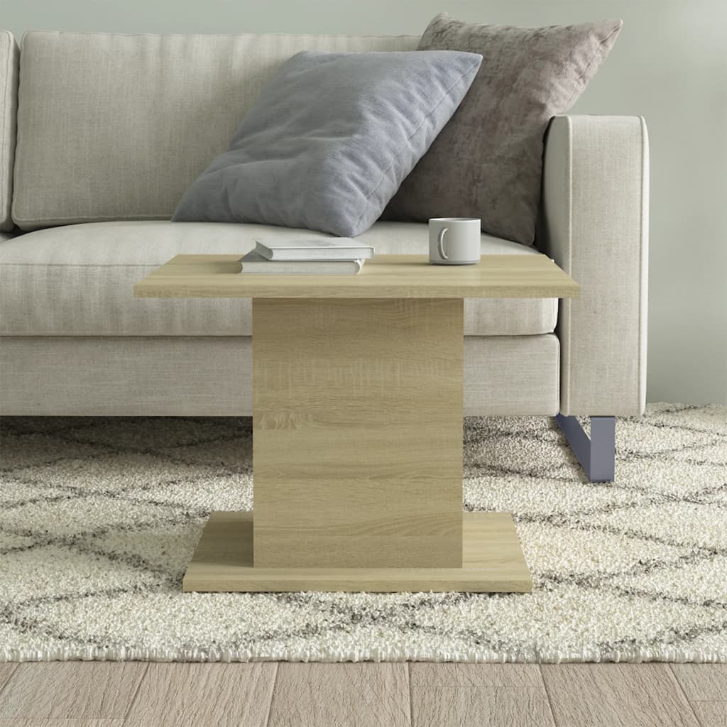 Table basse chêne sonoma 55,5x55,5x40 cm bois d'ingénierie - XIOS