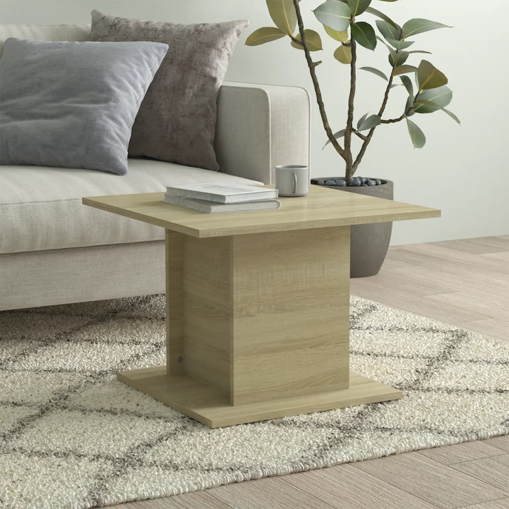 Table basse chêne sonoma 55,5x55,5x40 cm bois d'ingénierie - XIOS