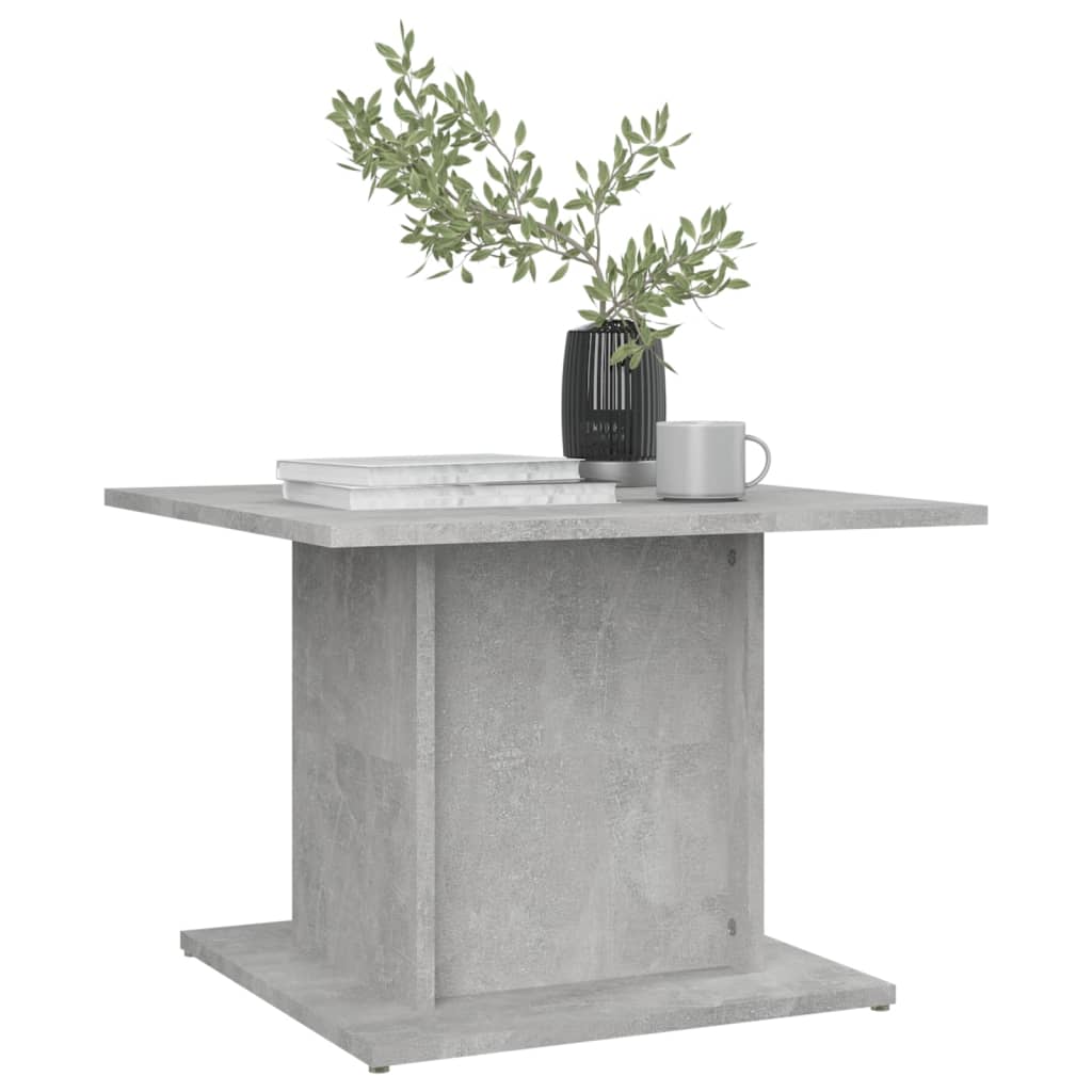 Table basse gris béton 55,5x55,5x40 cm bois d'ingénierie - XIOS
