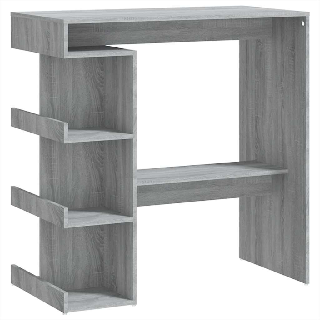 Table de bar et étagère de rangement Sonoma gris 100x50x101,5cm - XIOS