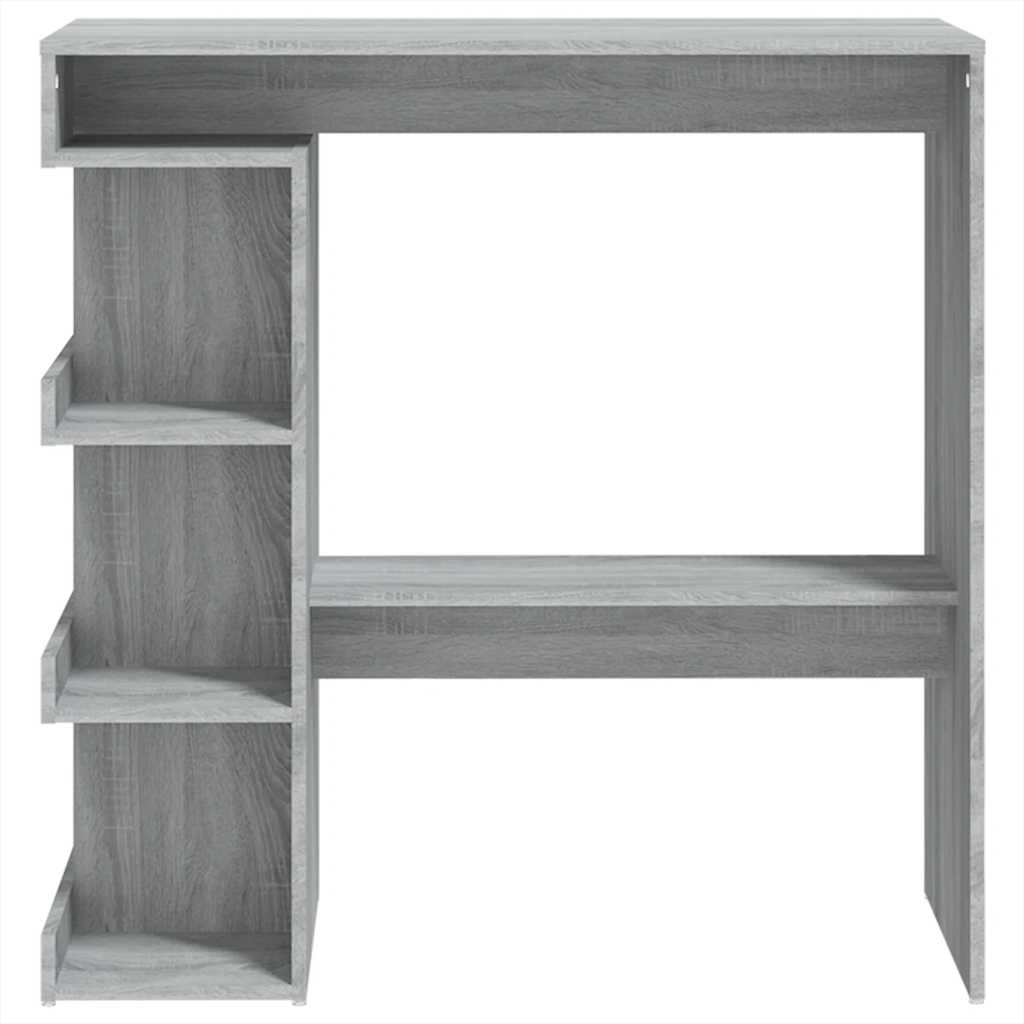 Table de bar et étagère de rangement Sonoma gris 100x50x101,5cm - XIOS