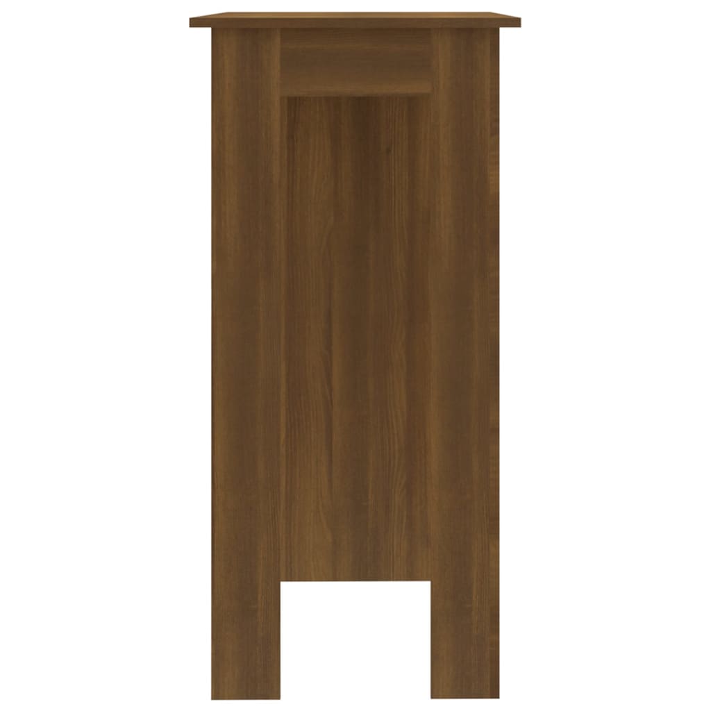 Table de bar avec étagère chêne marron bois d'ingénierie - XIOS