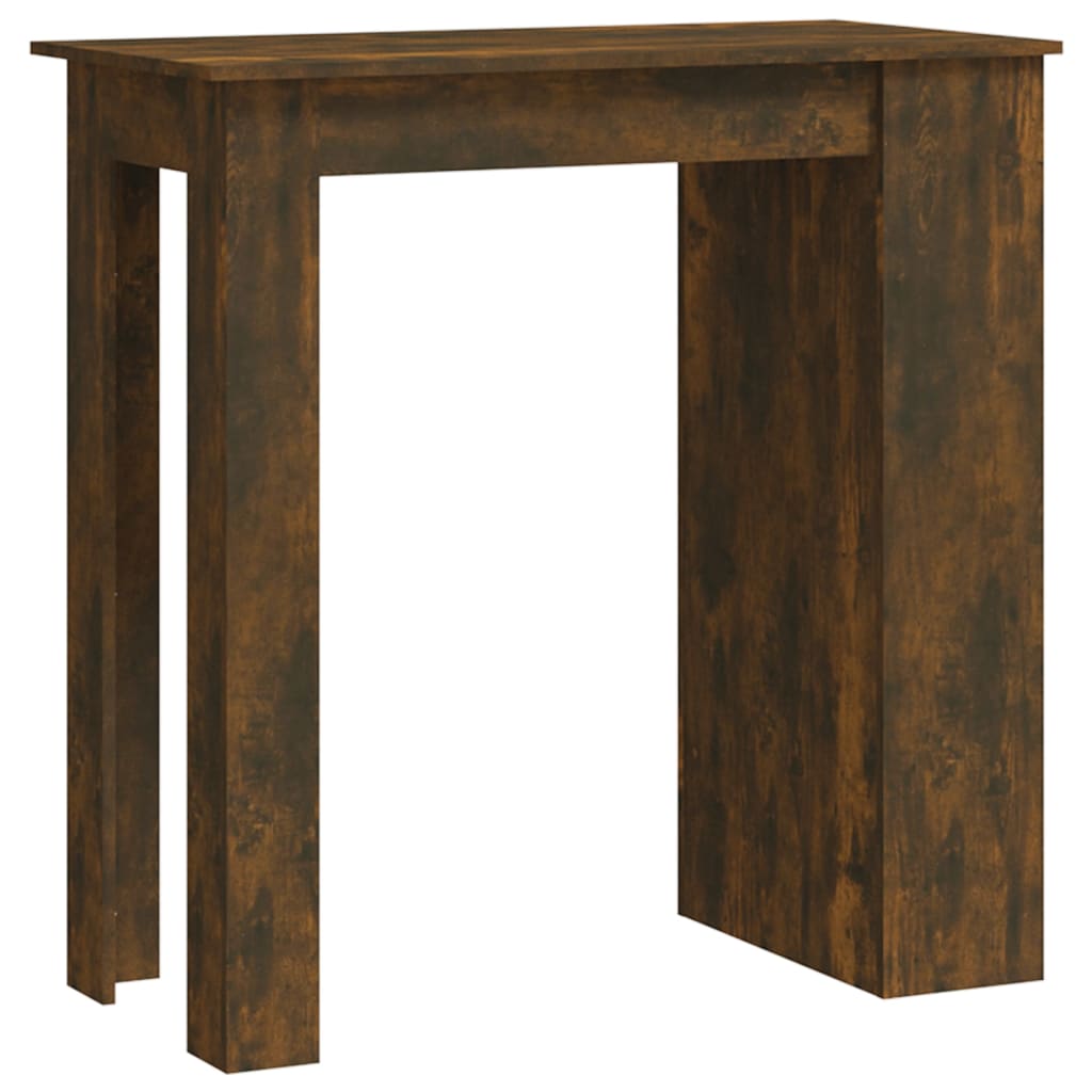 Table de bar et étagère de rangement Chêne fumé 102x50x103,5 cm - XIOS