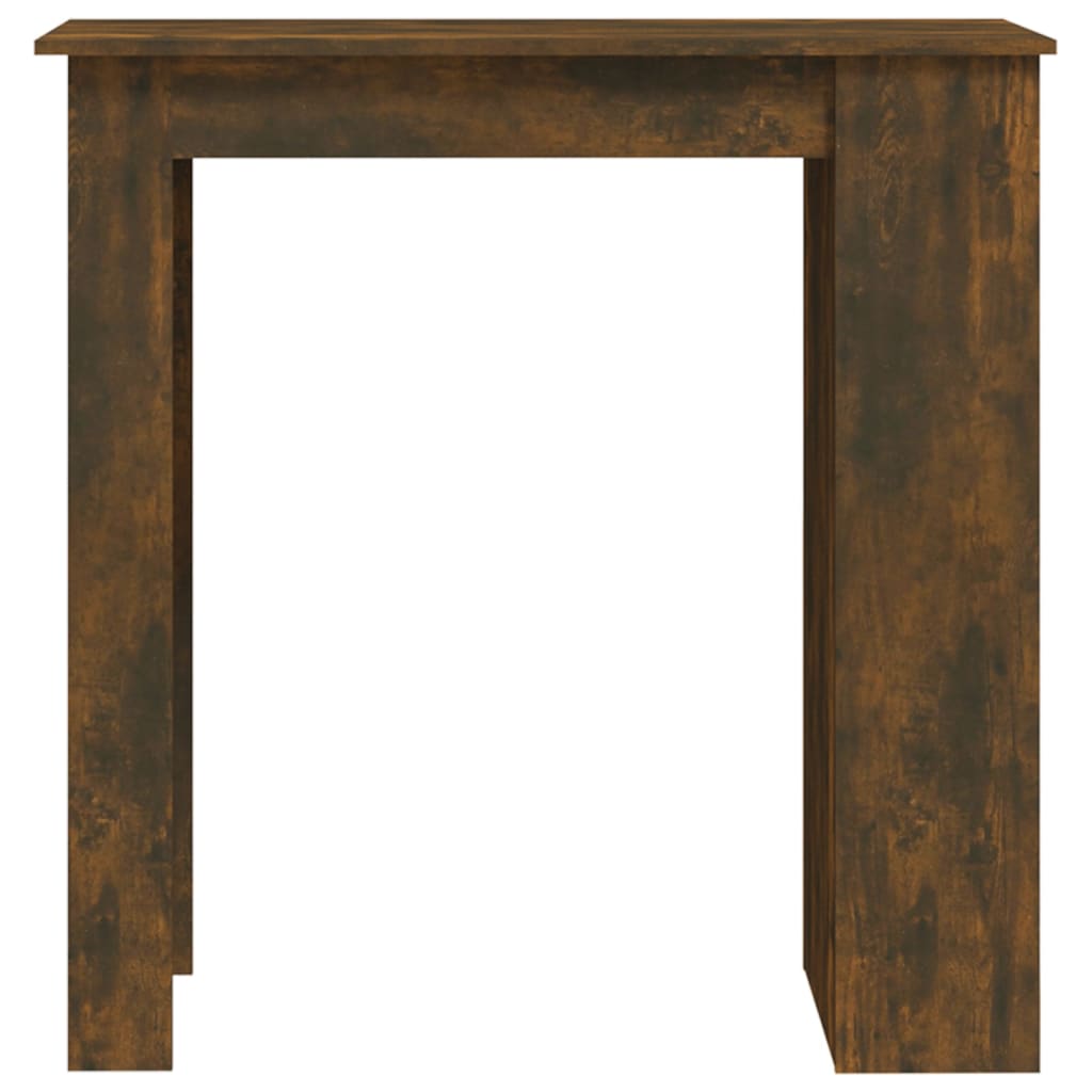 Table de bar et étagère de rangement Chêne fumé 102x50x103,5 cm - XIOS