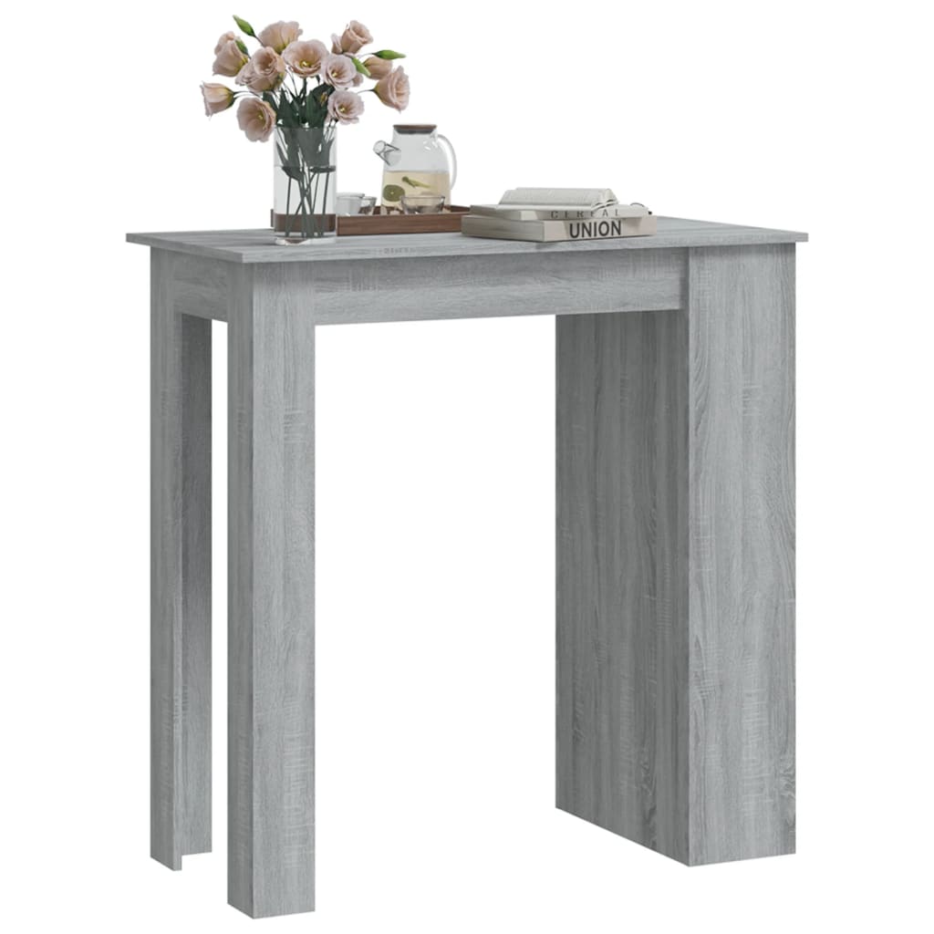 Table de bar avec rangement sonoma gris bois d'ingénierie - XIOS