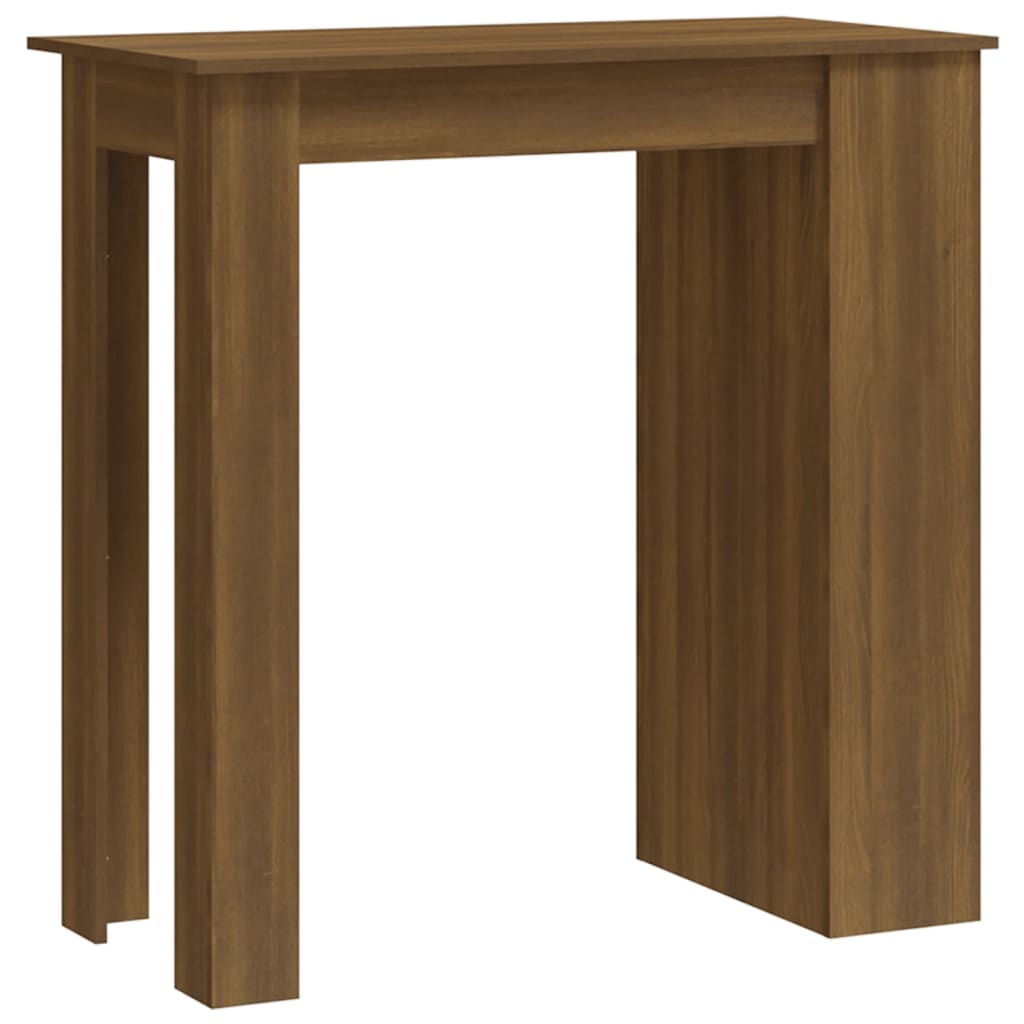 Table de bar et rangement chêne marron bois d'ingénierie - XIOS