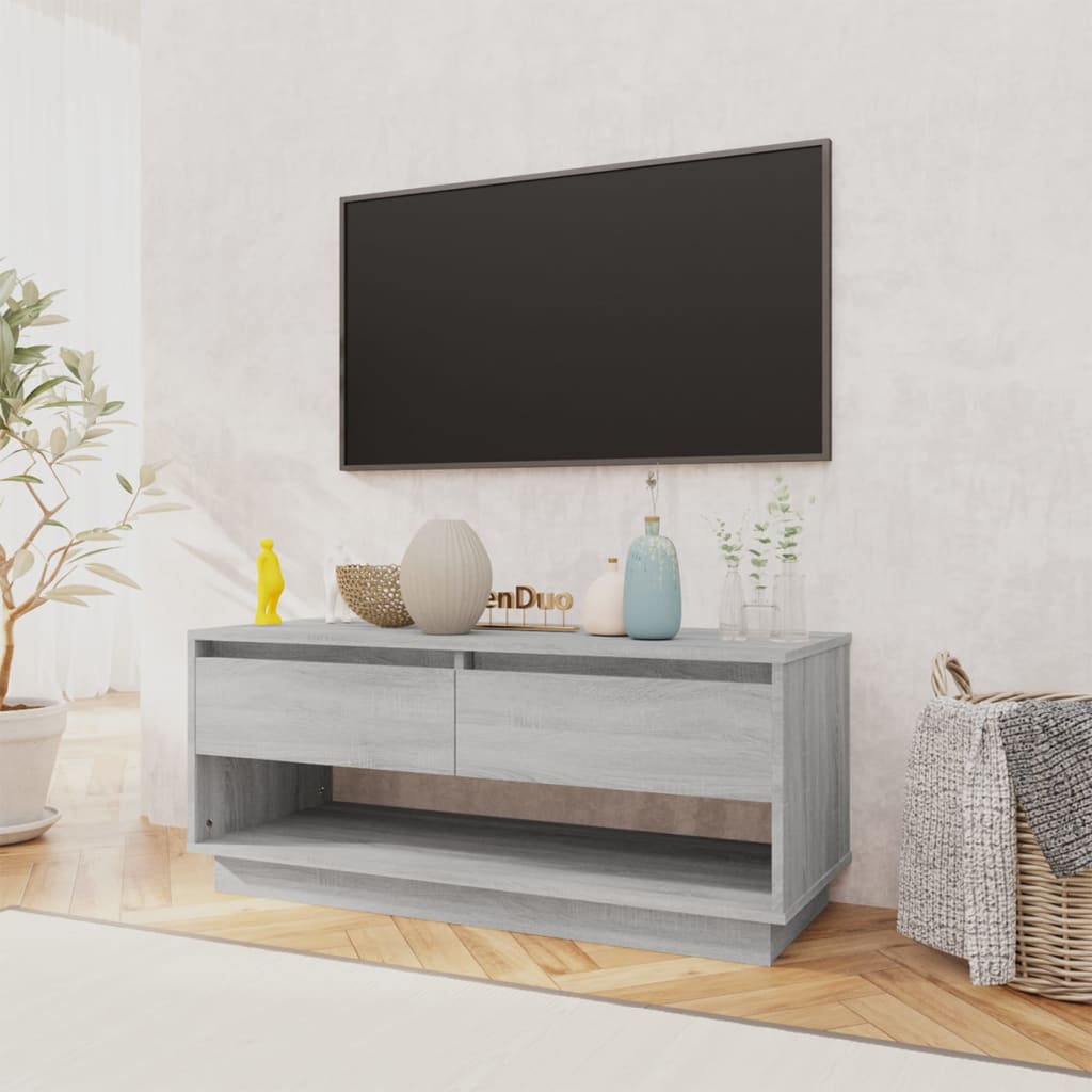 Meuble TV Sonoma gris 102x41x44 cm Bois d'ingénierie - XIOS