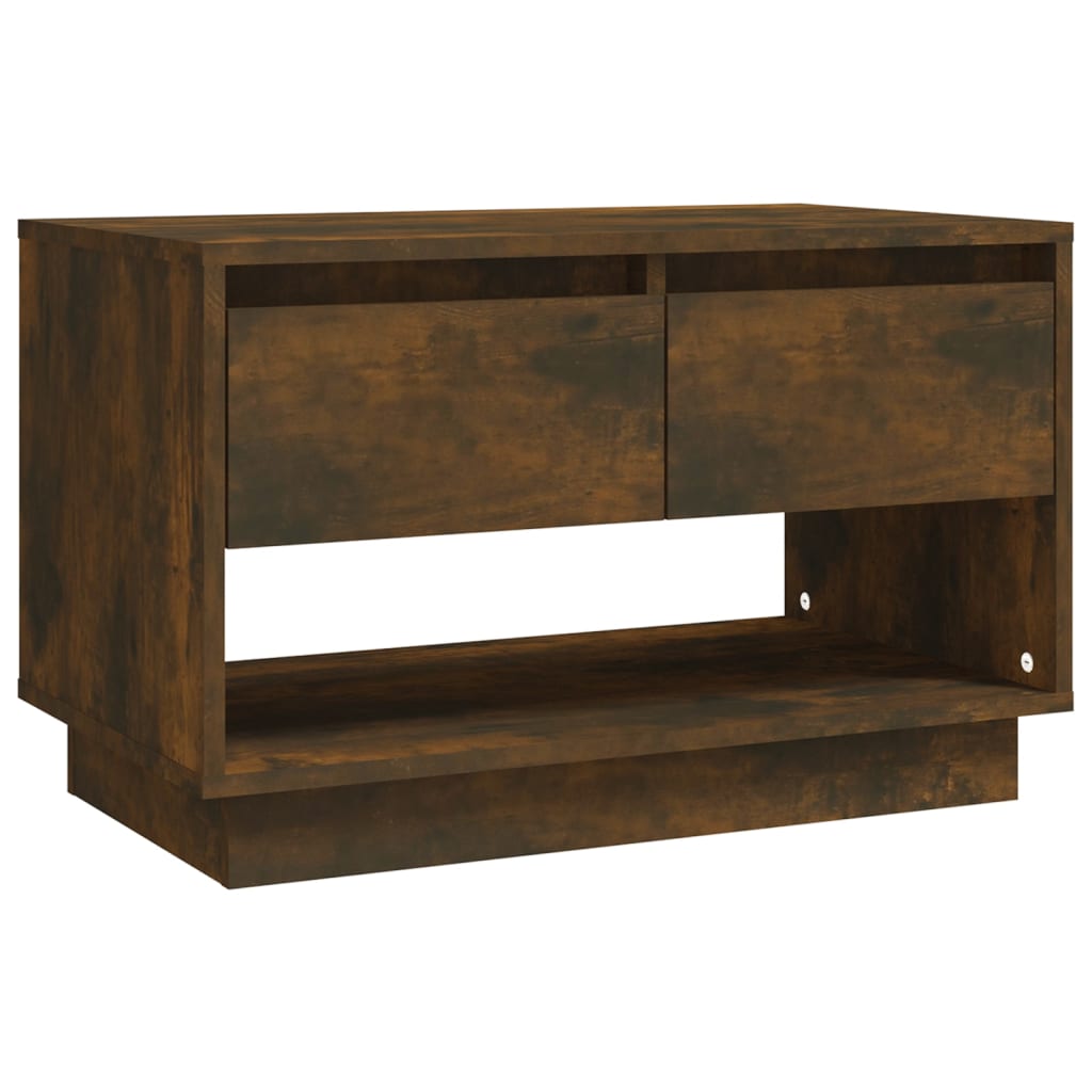 Meuble TV chêne fumé 70x41x44 cm bois d'ingénierie - XIOS
