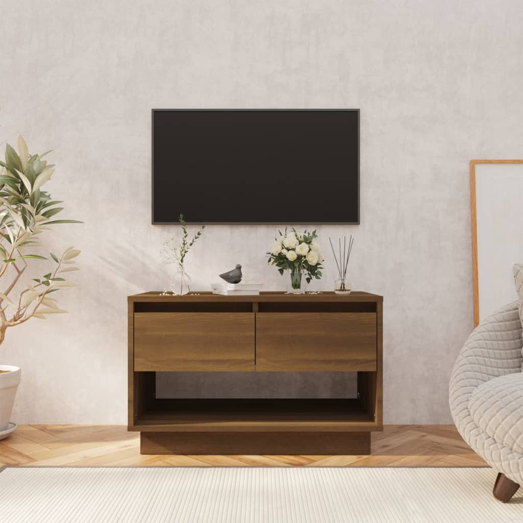 Meuble TV Chêne marron 70x41x44 cm Bois d'ingénierie - XIOS
