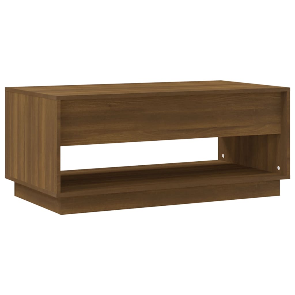 Table basse Chêne marron 102,5x55x44 cm Bois d'ingénierie - XIOS