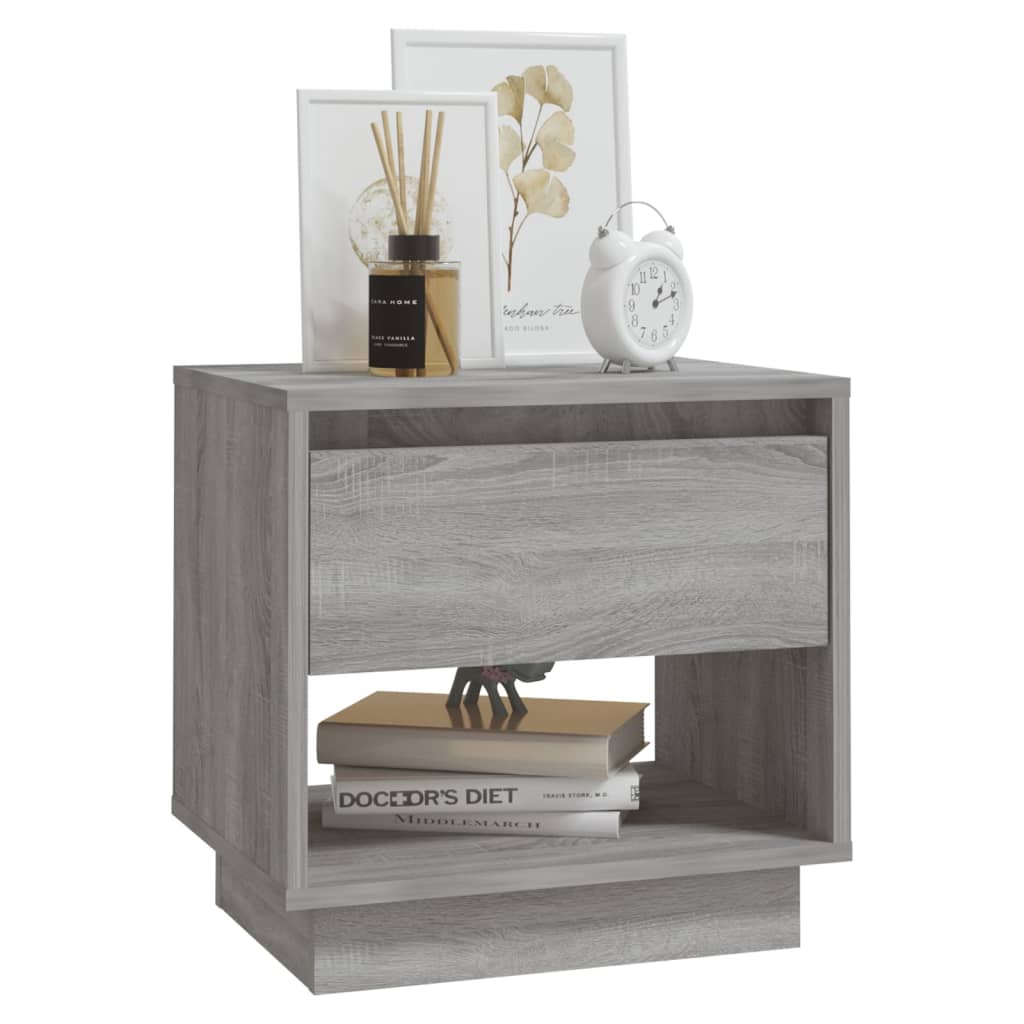 Tables de chevet 2 pcs Sonoma gris 45x34x44cm Bois d'ingénierie - XIOS