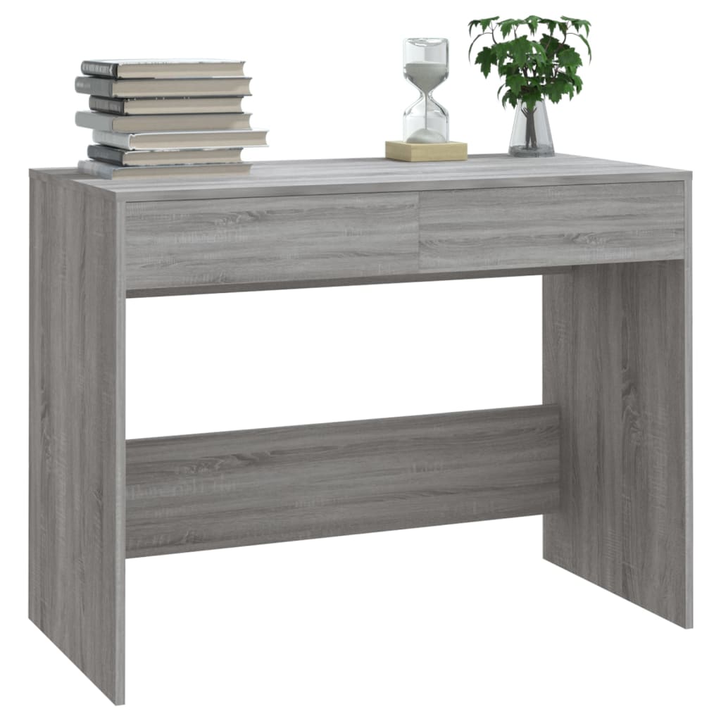Bureau sonoma gris 101x50x76,5 cm bois d'ingénierie - XIOS