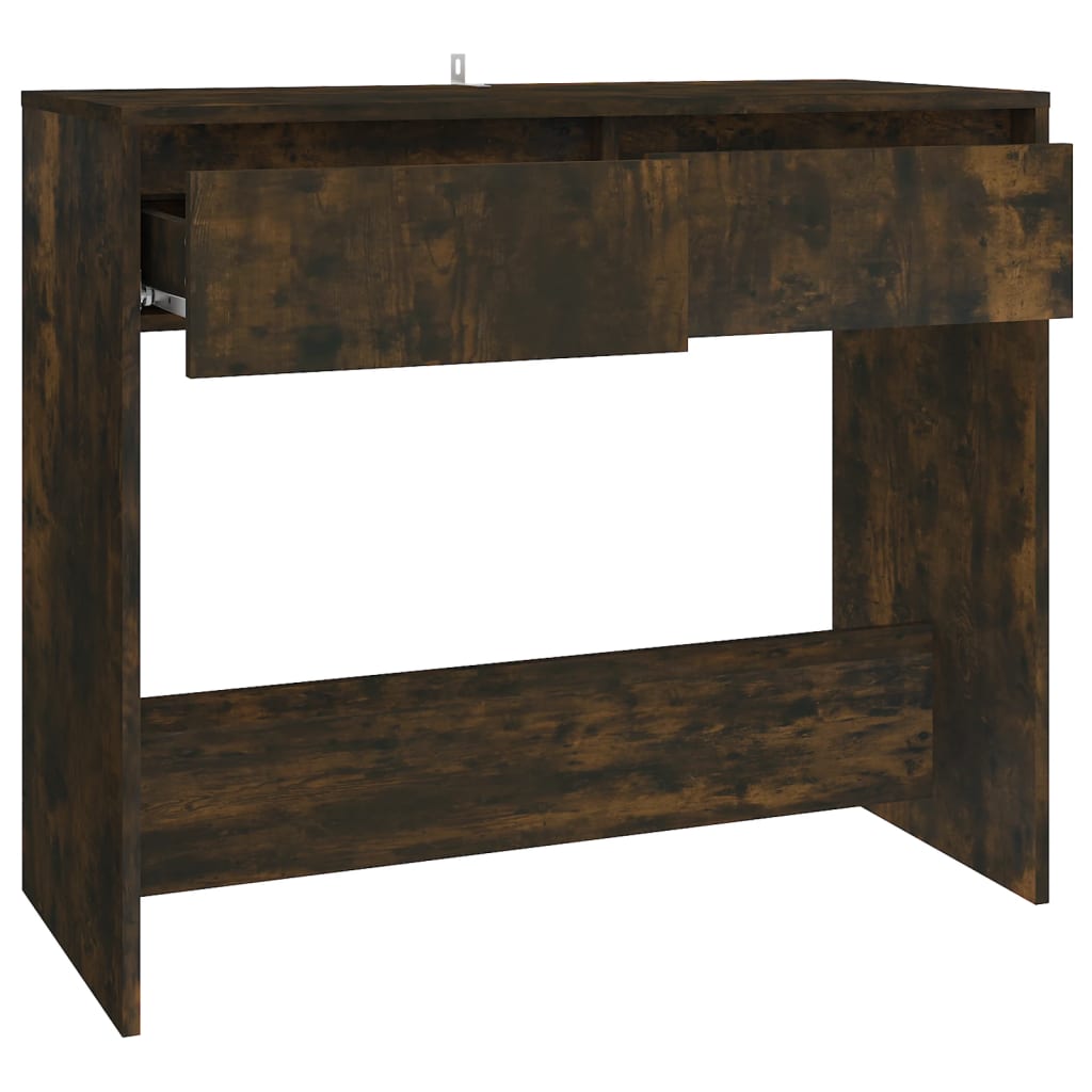 Table console chêne fumé 89x41x76,5 cm bois d'ingénierie - XIOS