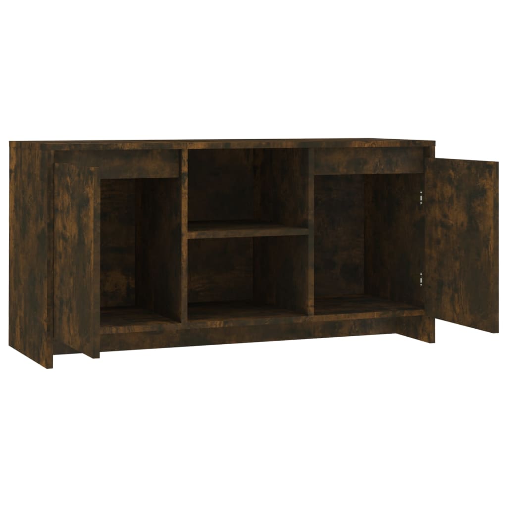 Meuble TV Chêne fumé 102x37,5x52,5 cm Bois d'ingénierie - XIOS