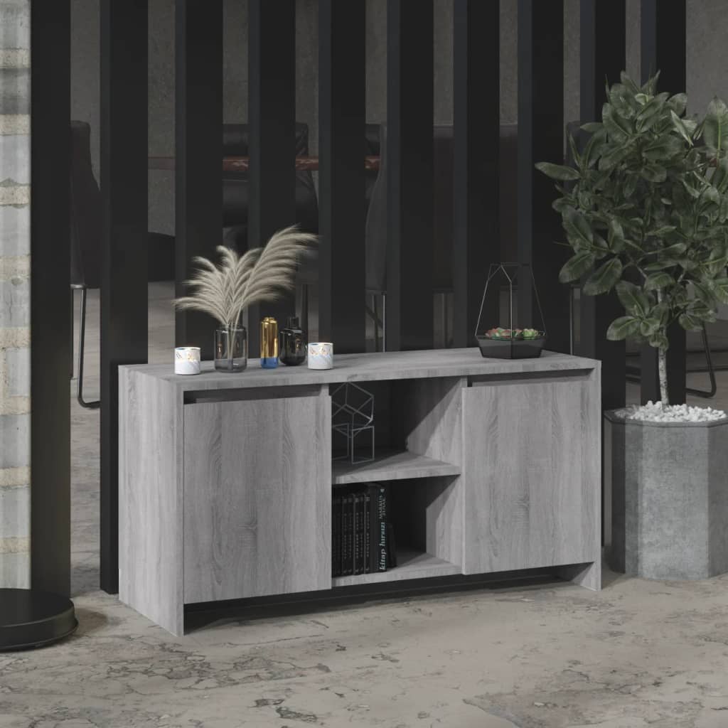 Meuble TV Sonoma gris 102x37,5x52,5 cm Aggloméré - XIOS