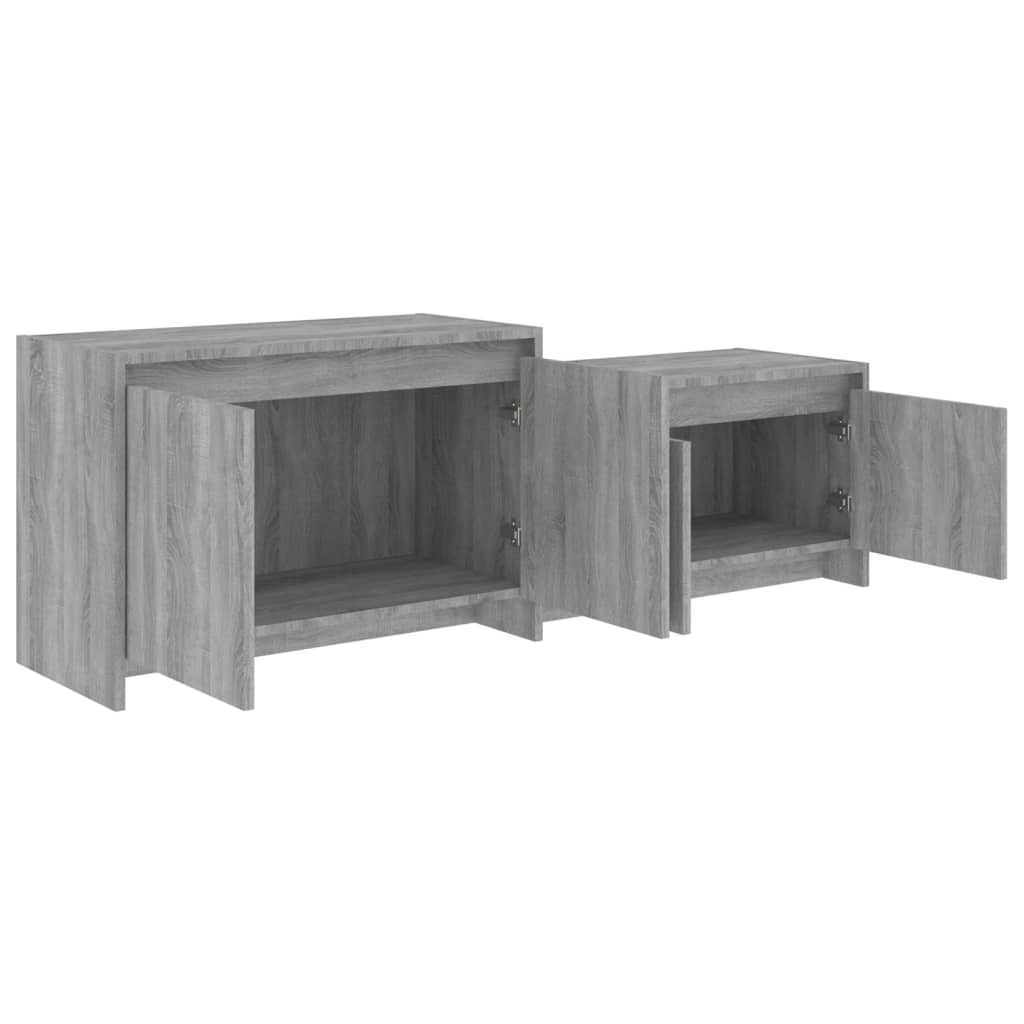 Meuble TV Sonoma gris 146,5x35x50 cm Bois d'ingénierie - XIOS