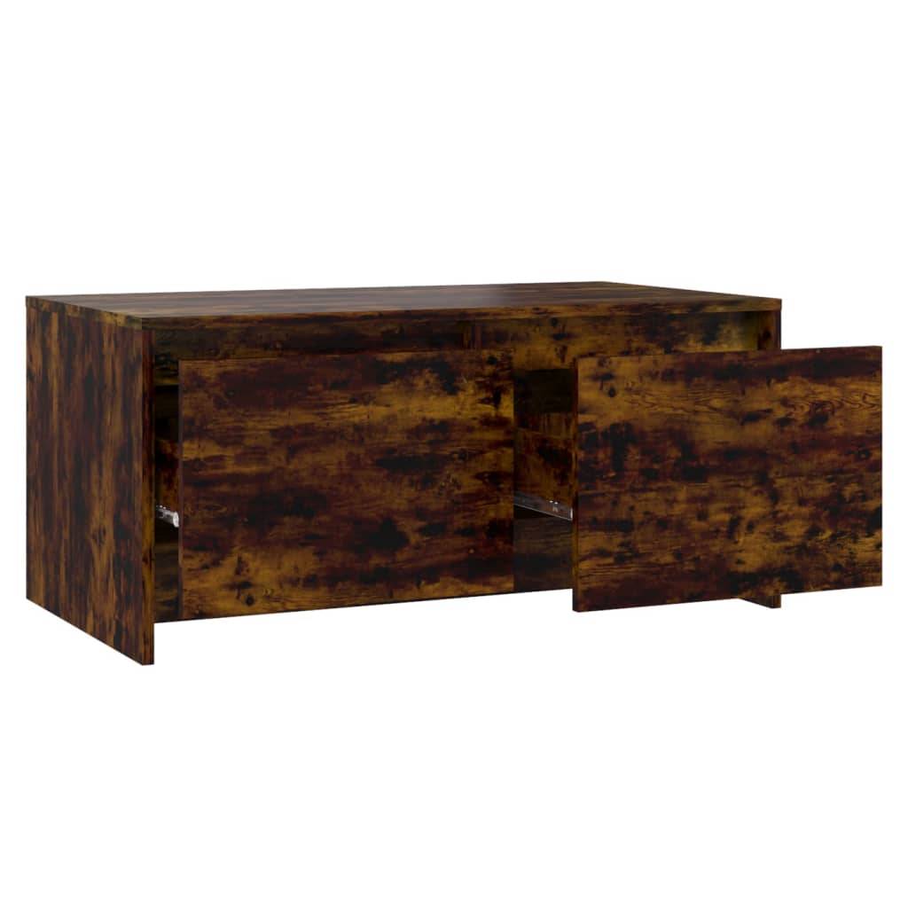 Table basse Chêne fumé 90x50x41,5 cm Bois d'ingénierie - XIOS