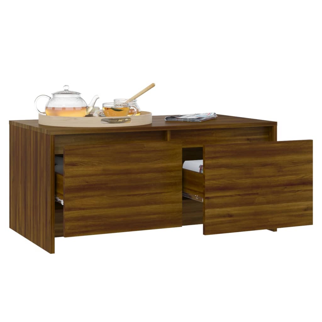 Table basse Chêne marron 90x50x41,5 cm Bois d'ingénierie - XIOS