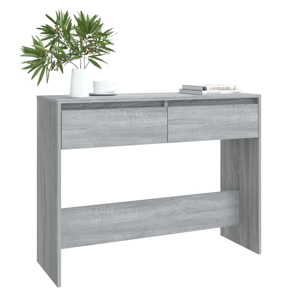 Table console sonoma gris 100x35x76,5 cm bois d'ingénierie - XIOS