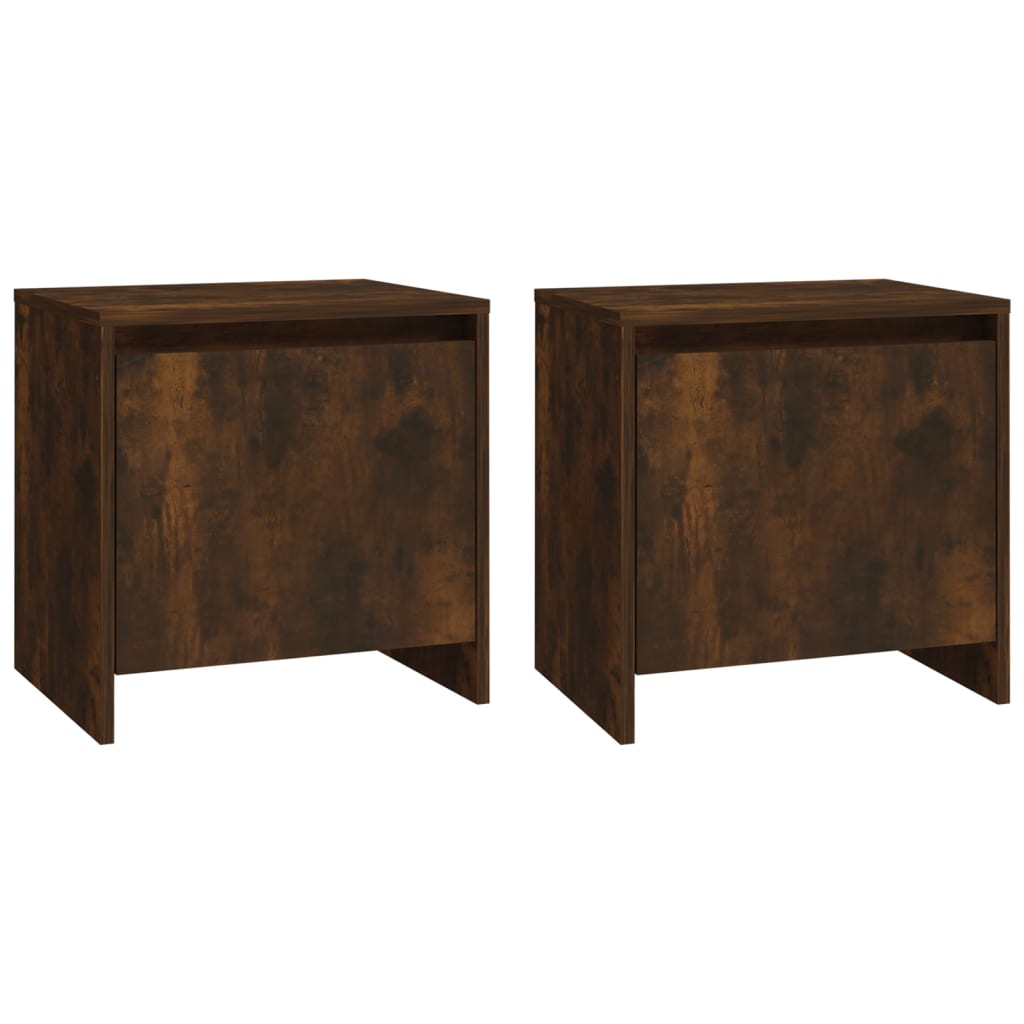 Tables de chevet 2 pcs chêne fumé 45x34x44,5 cm bois ingénierie - XIOS