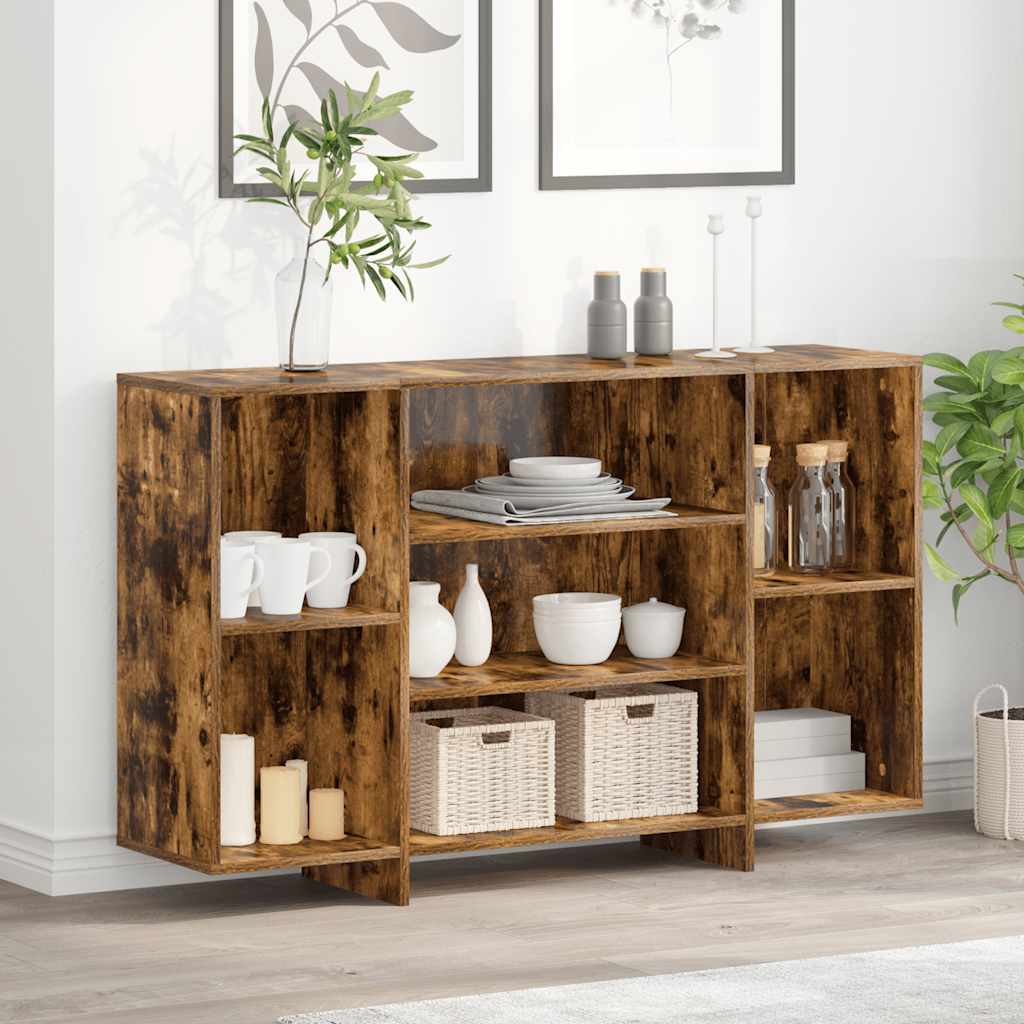 Buffet chêne fumé 120x30x75 cm bois d'ingénierie - XIOS