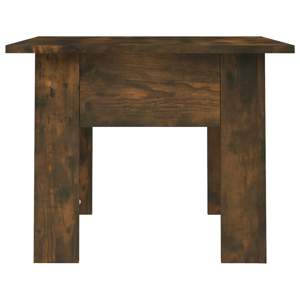 Table basse chêne fumé 55x55x42 cm bois d'ingénierie - XIOS