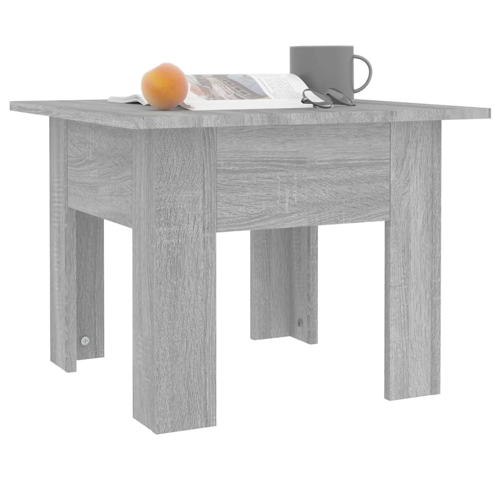 Table basse Sonoma gris 55x55x42 cm bois d'ingénierie - XIOS