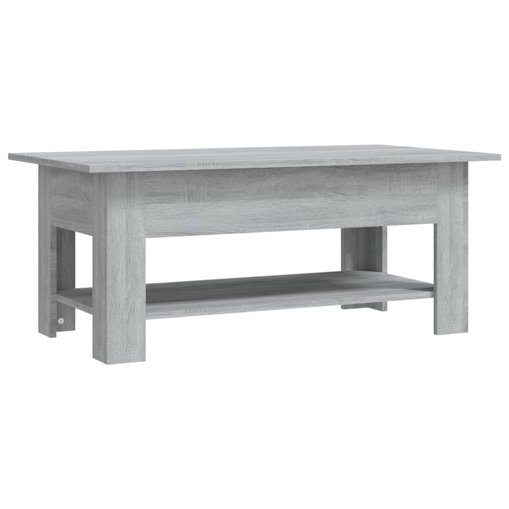 Table basse sonoma gris 102x55x42 cm bois d'ingénierie - XIOS