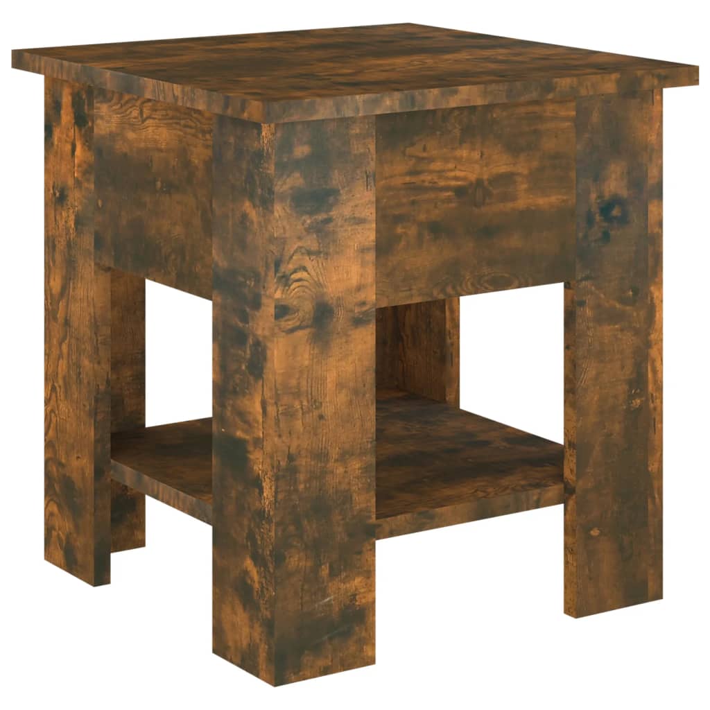 Table basse Chêne fumé 40x40x42 cm Bois d'ingénierie - XIOS