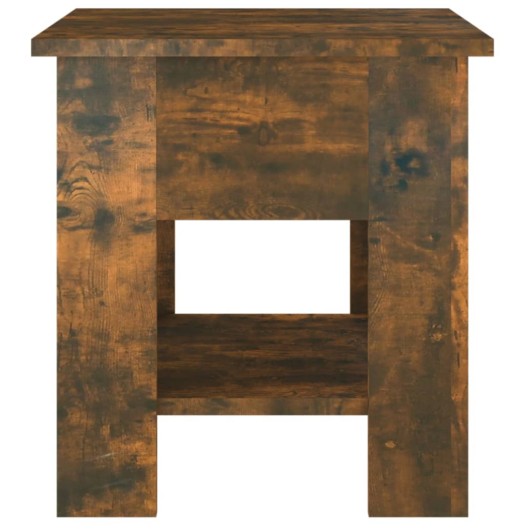Table basse Chêne fumé 40x40x42 cm Bois d'ingénierie - XIOS