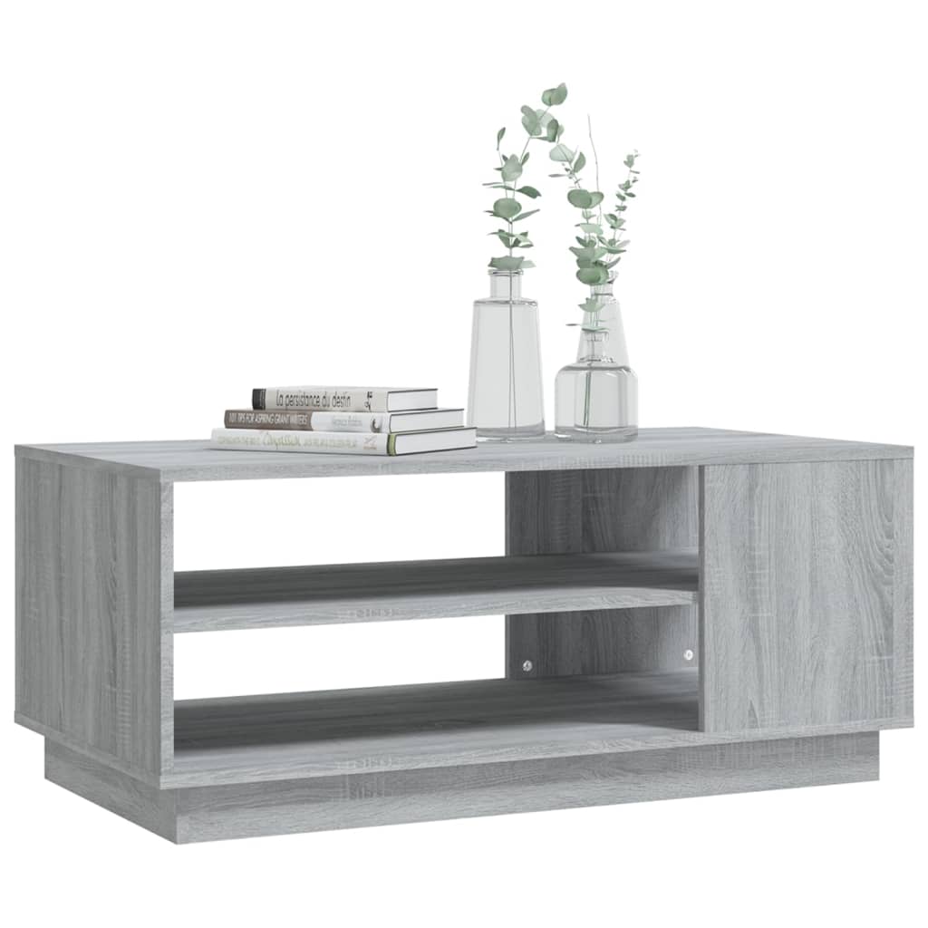 Table basse sonoma gris 102x55x43 cm bois d'ingénierie - XIOS