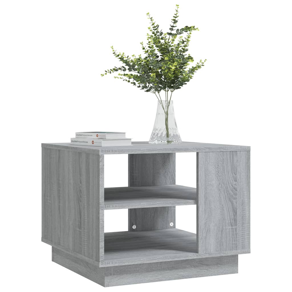 Table basse sonoma gris 55x55x43 cm bois d'ingénierie - XIOS