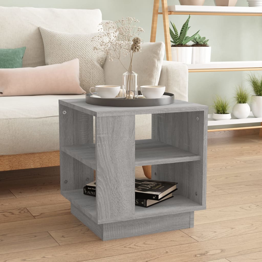 Table basse Sonoma gris 40x40x43 cm Bois d'ingénierie - XIOS
