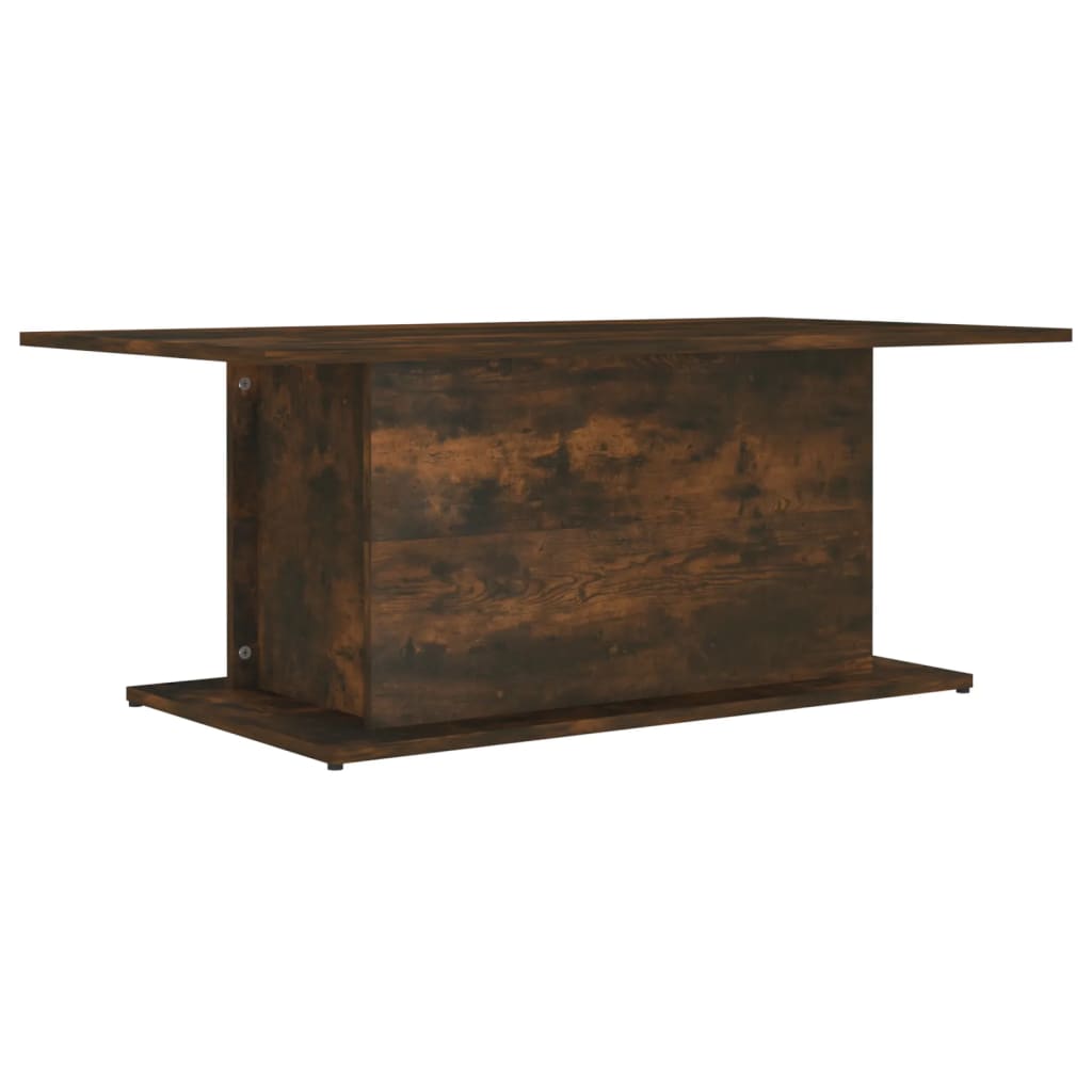 Table basse Chêne fumé 102x55,5x40 cm Bois d'ingénierie - XIOS