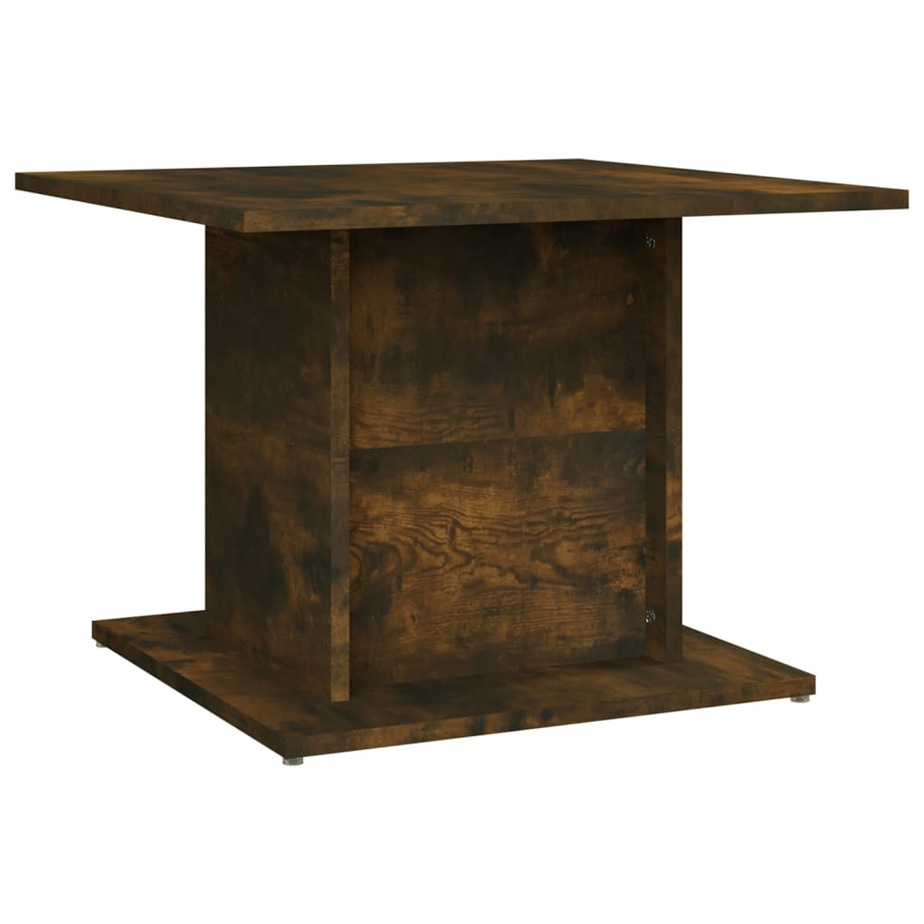Table basse chêne fumé 55,5x55,5x40 cm bois d'ingénierie - XIOS