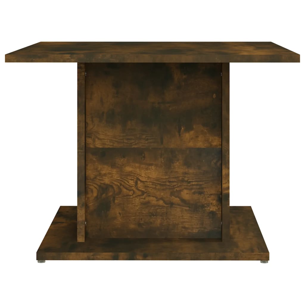 Table basse chêne fumé 55,5x55,5x40 cm bois d'ingénierie - XIOS