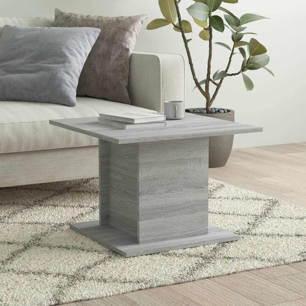 Table basse sonoma gris 55,5x55,5x40 cm bois d'ingénierie - XIOS