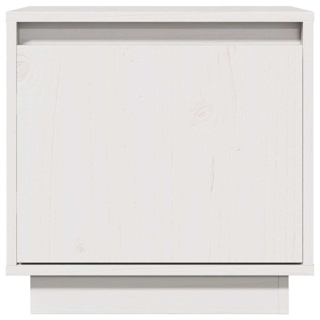 Table de chevet Blanc 40x30x40 cm Bois de pin solide - XIOS