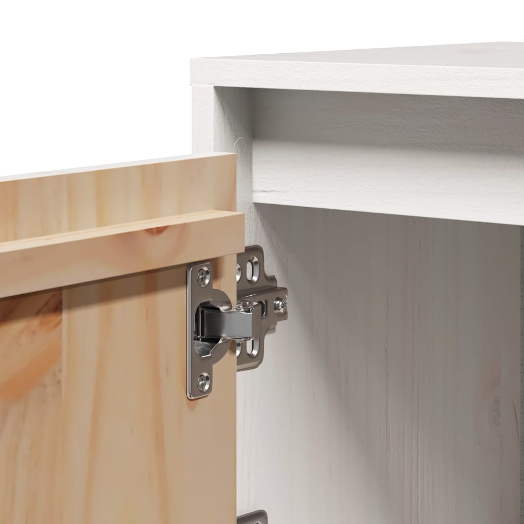 Table de chevet Blanc 40x30x40 cm Bois de pin solide - XIOS