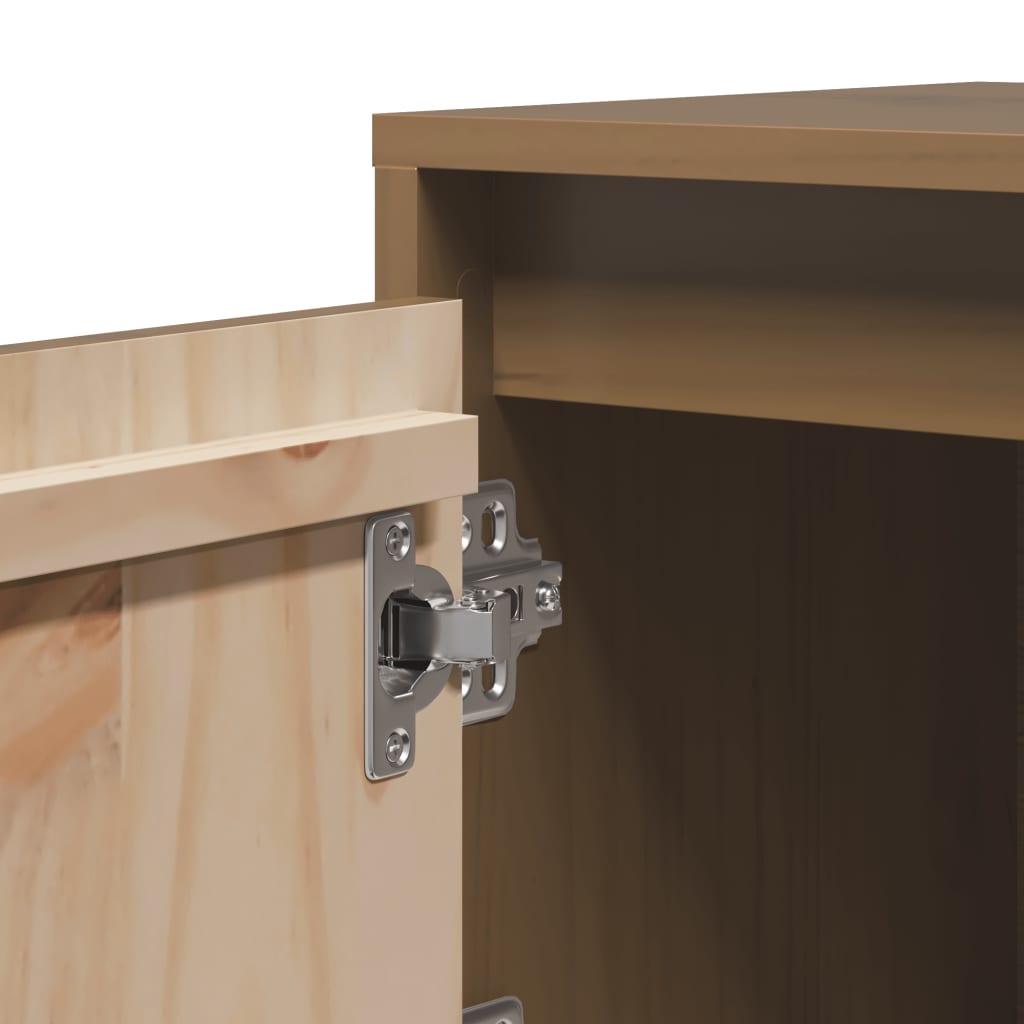 Tables de chevet 2pcs Marron miel 40x30x40cm Bois de pin solide - XIOS