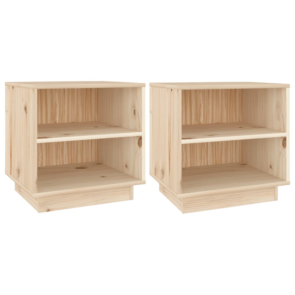 Tables de chevet 2 pcs 40x34x40 cm Bois de pin solide - XIOS