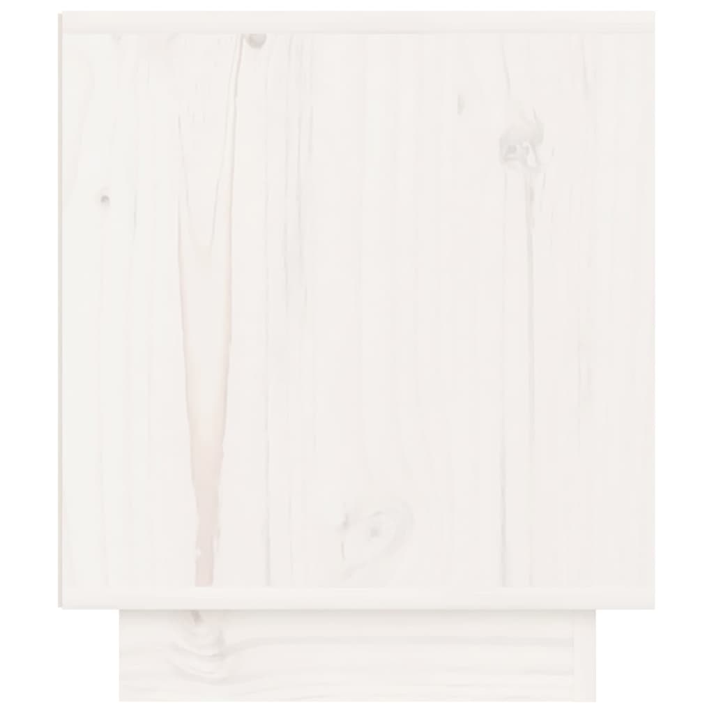 Table de chevet Blanc 40x34x40 cm Bois de pin solide - XIOS
